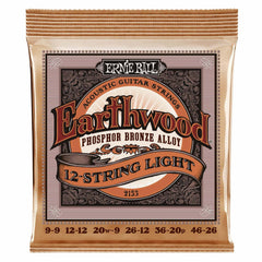 JUEGO DE CUERDAS PARA GUITARRA 12 CDAS, DOCEROLA ERNIE BALL EARTHWOOD PHOSPHOR BRONZE .9-.46 | 2153 N