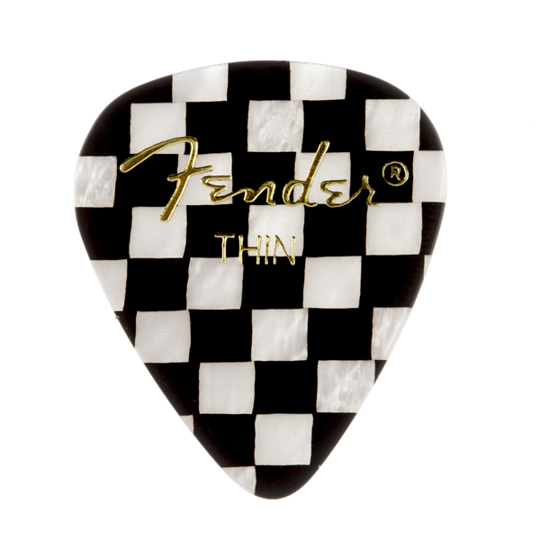 PUAS PARA GUITARRA FENDER PAQUETE DE 12 PIEZAS CELLULOID DELGADA