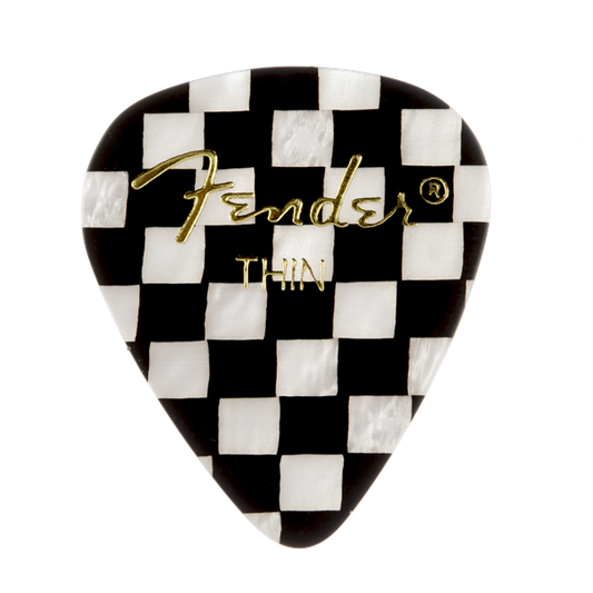 PUAS PARA GUITARRA FENDER PAQUETE DE 12 PIEZAS CELLULOID DELGADA