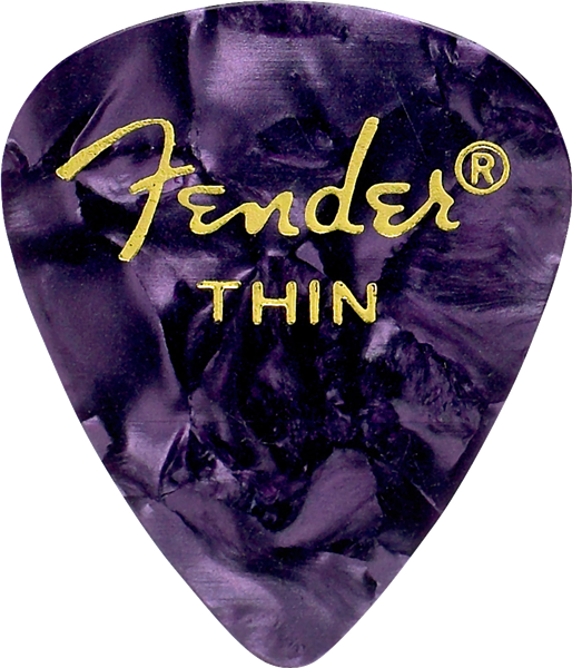 PUAS PARA GUITARRA FENDER PAQUETE DE 12 PIEZAS CELLULOID DELGADA