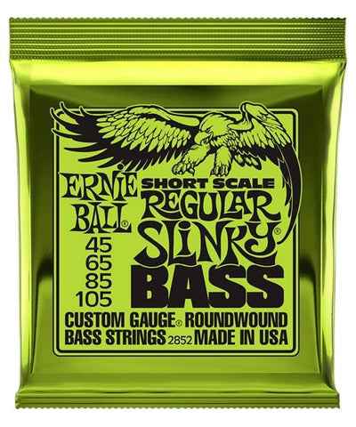 CUERDAS ERNIE BALL REGULAR SLINKY PARA BAJO ELECTRICO ESCALA CORTA 4 CDAS 2852 N