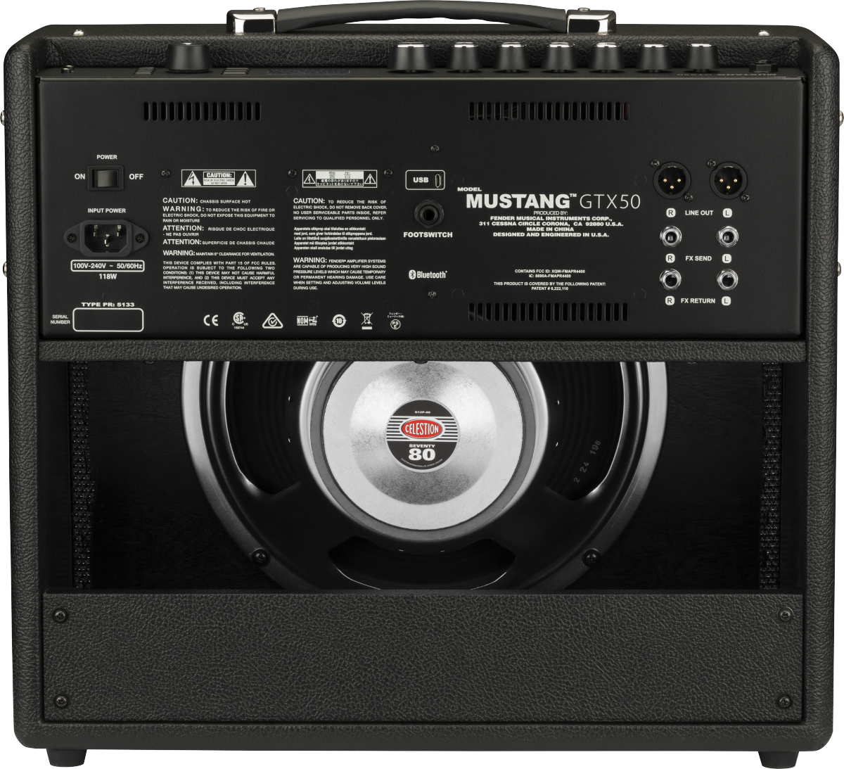 Amplificador para Guitara Eléctrica Fender Mustang Gtx50 N