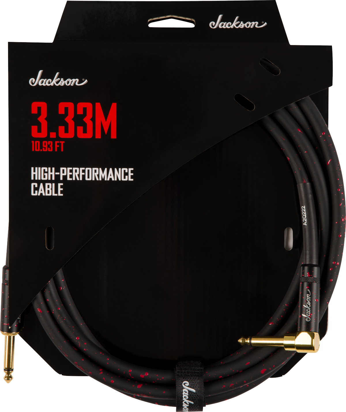 CABLE DE ALTO RENDIMIENTO JACKSON  NEGRO Y ROJO 3.33M