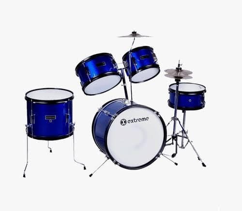 BATERIA JUNIOR 5 PIEZAS AZUL ARO NEGRO EXTREME | EXBT026 N