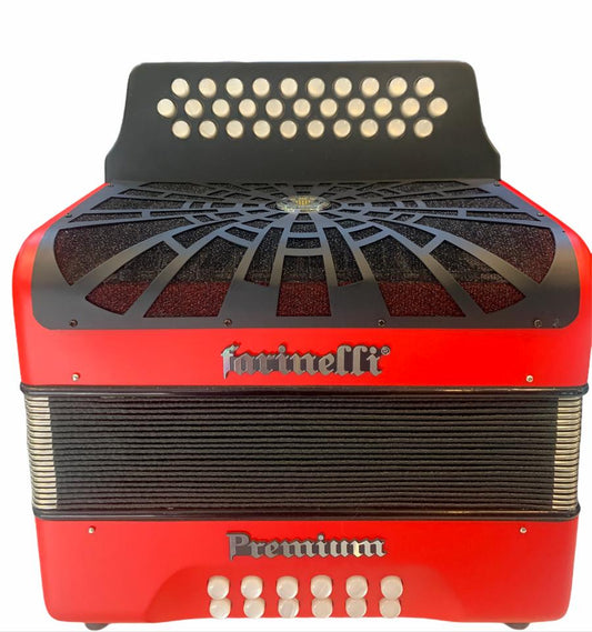 ACORDEON BOTONES FA ROJO FARINELLI PREMIUM 3012FRHG N