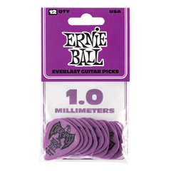 PUAS PARA GUITARRA ERNIE BALL EVERLAST NYLON .1.0 mm MORADO PAQUETE DE 12 PZAS 9193 N