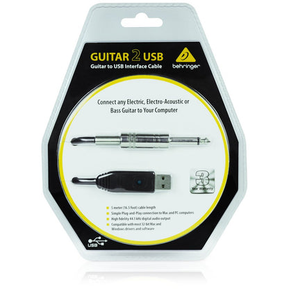 Cable Behringer Interfase Guitar 2 Usb