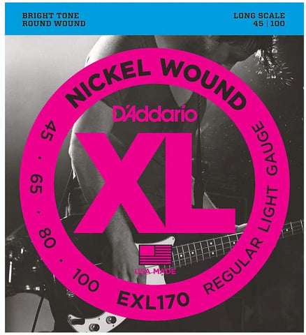 ENCORDADURA DADDARIO MOD. EXL-170 BAJO ELECTRICO NICKEL 45-100 N