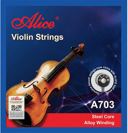 Cuerda Suelta 4a G (Sol) Alice para Violín 4/4 Paquete 10