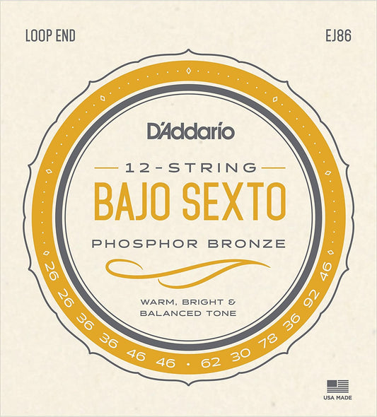 JUEGO DE CUERDAS PARA BAJO SEXTO DADDARIO EJ86 BRONZE