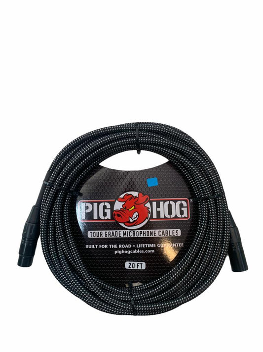 CABLE P/MICROFONO BLACK-WITHE 6.10cm XLR-XLR PIG HOG N