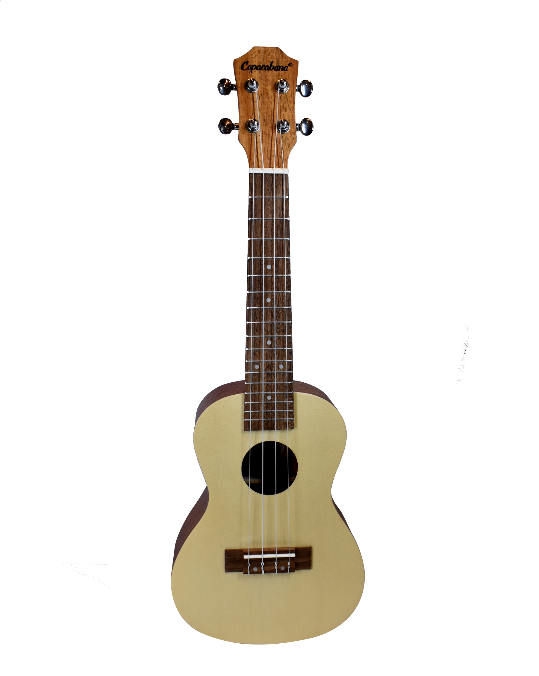 UKULELE CONCIERTO MADERA SPRUCE/CAOBA CON FUNDA COPACABANA CPUK051 N