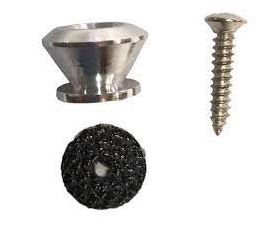 BOTON PARA TAHALI ALUMINIO GRIS ALICE