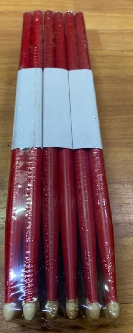 PAQUETE DE BAQUETAS DM ROJA 2B MAPLE PUNTA DE MADERA DMBQ029 N