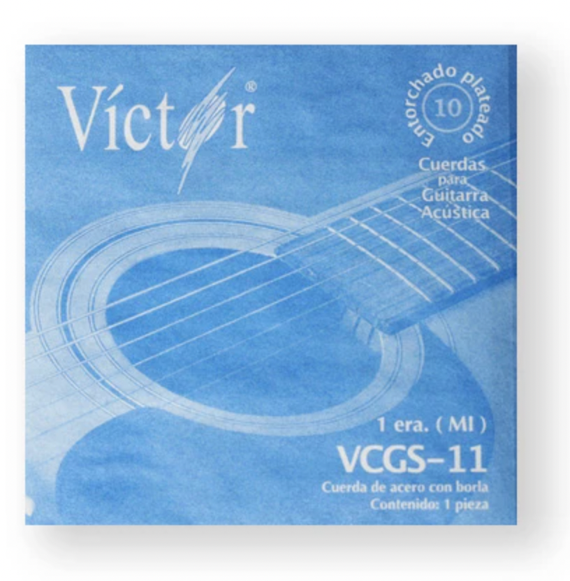 PAQUETE DE CUERDAS GUITARRA VICTOR  ACERO 1A N