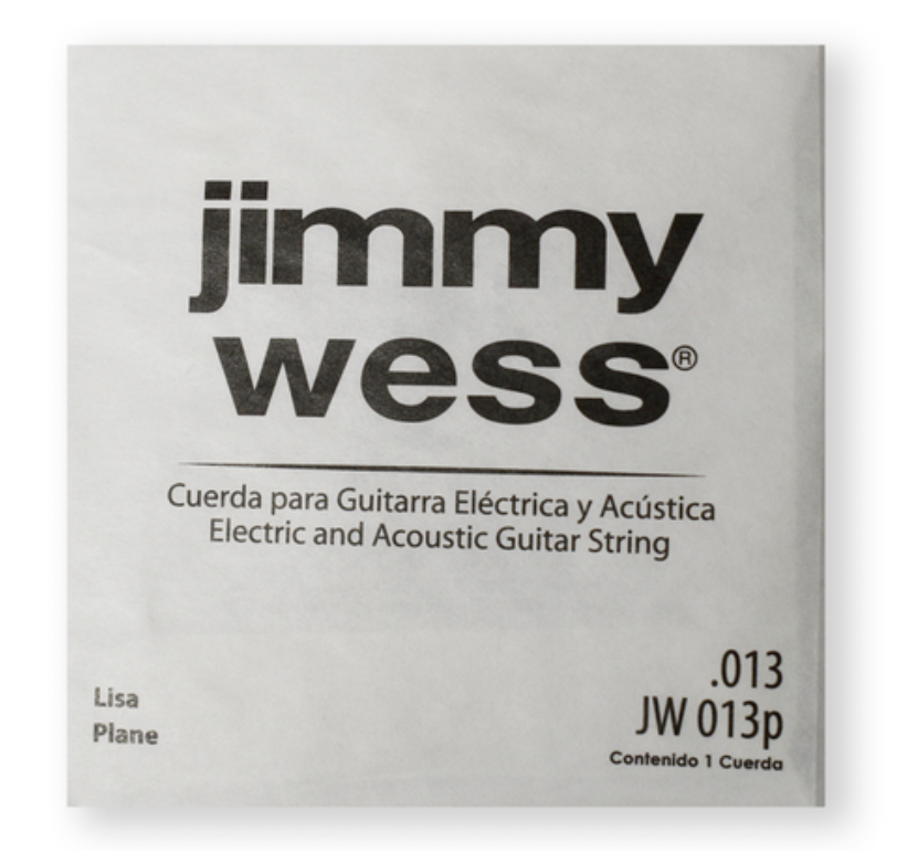 PAQUETE DE CUERDA JIMMY WESS PARA GUITARRA ACUSTICA O ELECTRICA, 2A. ACERO, 0.013 N