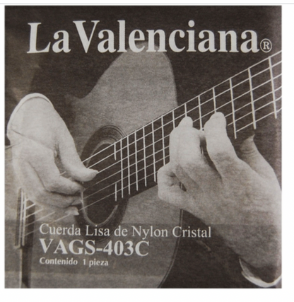 Paquete de 12 Cuerdas 3a Nylon Cristal la Valenciana