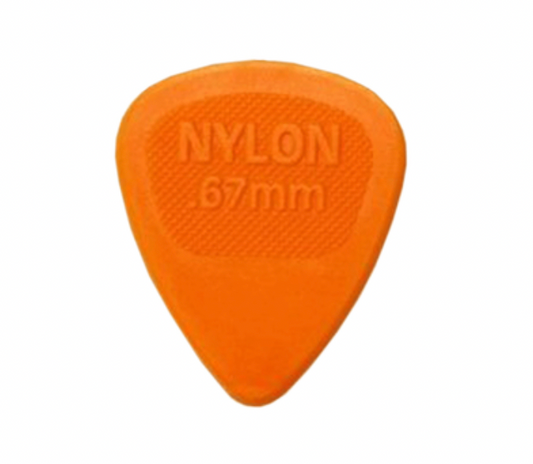 PAQUETE PUA DUNLOP NYLON MIDI 0.67 NARANJA 443B.67 N