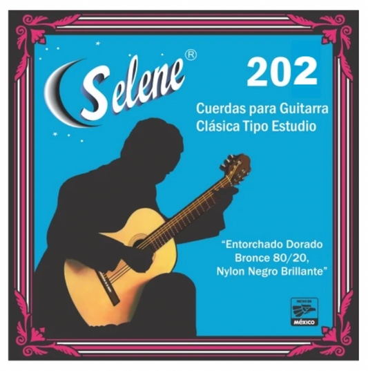 CAJA DE CUERDAS NYLON NEGRA 2A SELENE SIN BORLA 202 N