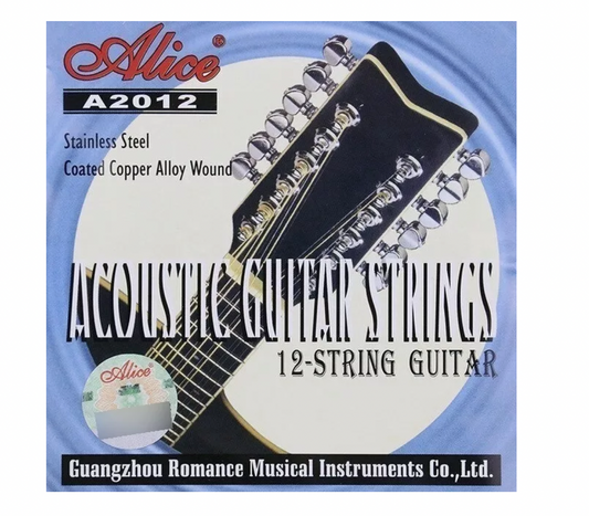 CUERDA 1a/2a .010 PARA GUITARRA 12 CUERDAS PAQ. 10 ALICE A2012-1 N