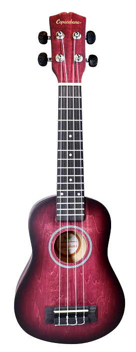 Ukulele Soprano Copacabana Linden Term Rojo con Funda ⌘ Cpuk057