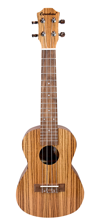 Ukulele Concierto Copacabana Madera Zebra con Funda Cpuk062