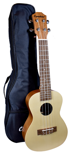 UKULELE CONCIERTO MADERA SPRUCE/CAOBA CON FUNDA COPACABANA CPUK051 N