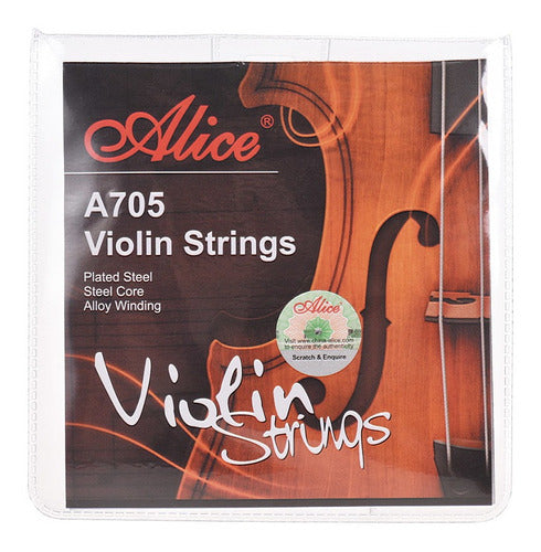 JUEGO DE CUERDAS PARA VIOLIN ALICE A705 N