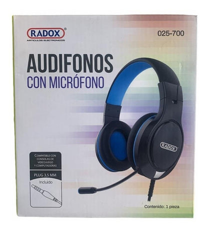 Audifonos con Microfono y Plug 3.5mm Tipo Gamer