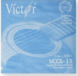 CUERDA GUITARRA ACUSTICA ACERO VICTOR 3A N