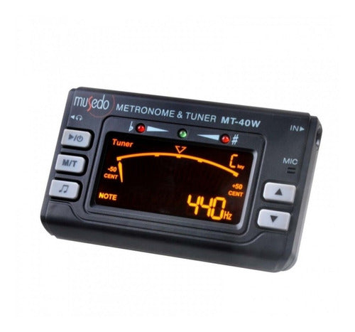 AFINADOR CON METRONOMO CROMATICO ALIENTOS C F Bb Eb MUSEDO MT-40W