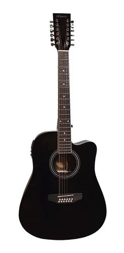 GUITARRA TEXANA ELECTROACUSTICA  NEGRA 12 CDAS SEGOVIA | SGC12BK N