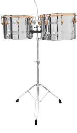 Timbales Extreme Vaso Largo 14" X 10" y 15" X 10" Aro y Lugs Cobrizados N