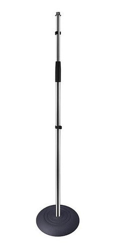 BASE PARA MICROFONO RECTA C/PLATO. N