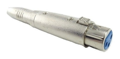 Adaptador Metalico Jack T/cannon a Jack Cub 6.3 Mm N