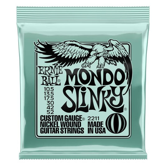 ENCORDADURA ERNIE BALL "MONDO SLINKY" PARA GUITARRA ELECTRICA (NIQUEL, 0.0105-0.052) N