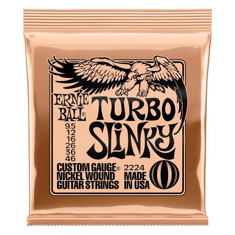 ENCORDADURA GUITARRA ELÉCTRICA ERNIE BALL "TURBO SLINKY" 9.5-46  2224 N