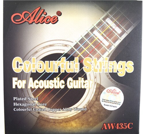 JUEGO DE CUERDAS P/GUIT ACUSTICA COLORES T/SL ALICE N