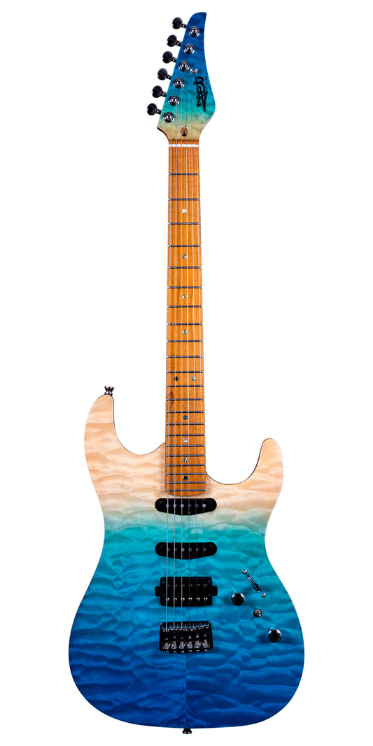 GUITARRA ELECTRICA JET GUITARS  JS1000 COLOR TRANSPARENT BLUE