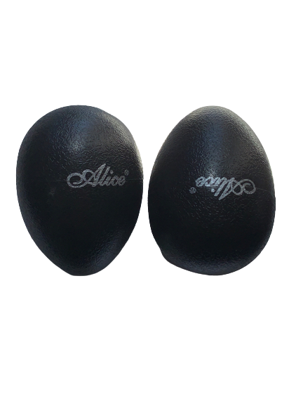 HUEVOS DE PERCUSION PLASTICO NEGRO (PAR) ALICE