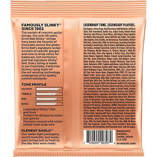 ENCORDADURA GUITARRA ELÉCTRICA ERNIE BALL "TURBO SLINKY" 9.5-46  2224 N