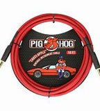 CABLE PARA INSTRUMENTO CANDY APPLE RED 3.05MT 1/4" - 1/4  PIG HOG N