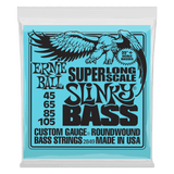 ENCORDADURA ERNIE BALL "SLINKY - LONG SCALE" PARA BAJO ELECTRICO (NIQUEL, 0.045-0.105)