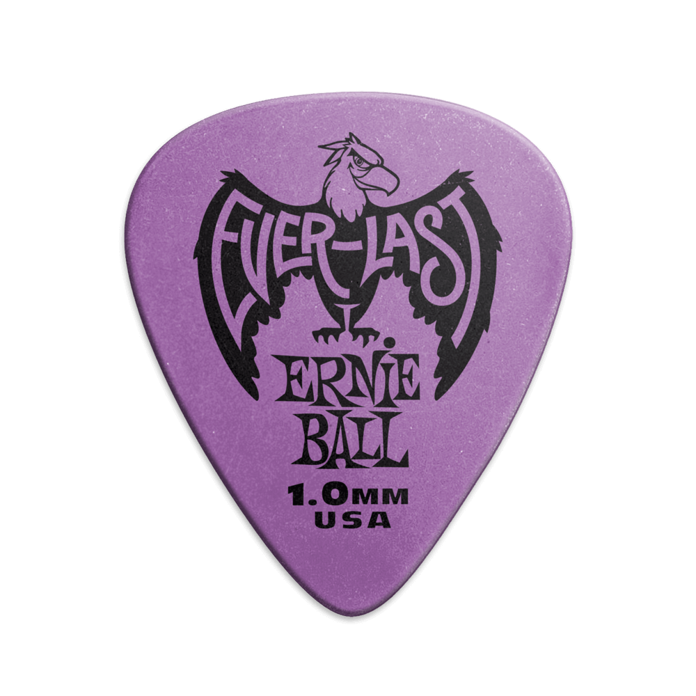 PUAS PARA GUITARRA ERNIE BALL EVERLAST NYLON .1.0 mm MORADO PAQUETE DE 12 PZAS 9193 N