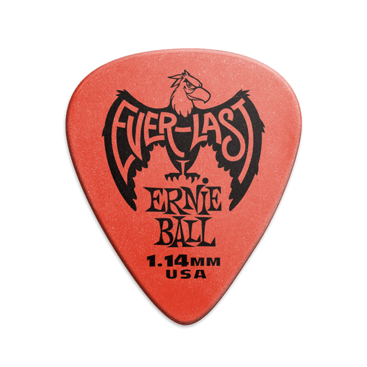 PUAS PARA GUITARRA ERNIE BALL EVERLAST NYLON .1.14 mm ROJO PARDO PAQUETE DE 12 PZAS N