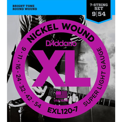 Encordadura Daddario Mod. Exl-120-7
