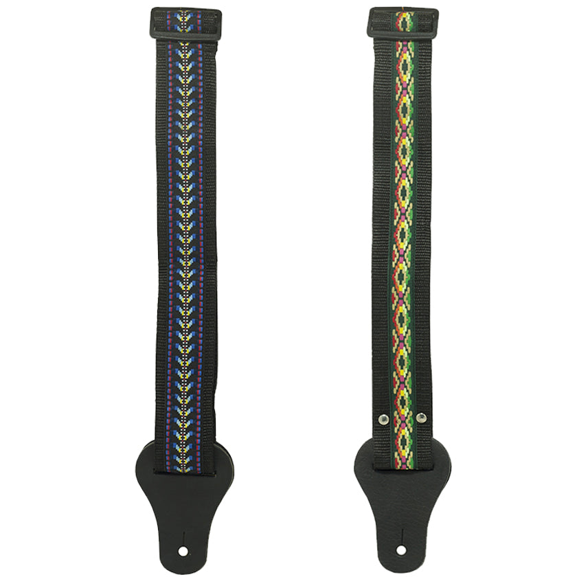 TAHALI P/ GUITARRA ELECTRICA BORDADO PUNTAS DE PIEL (ANCHO 2")