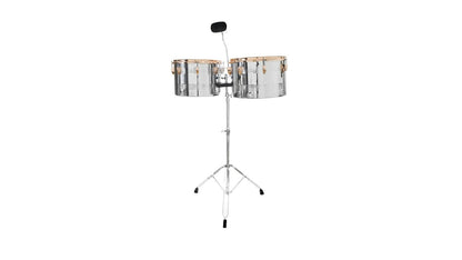 Timbales Extreme Vaso Largo 14" X 10" y 15" X 10" Aro y Lugs Cobrizados N