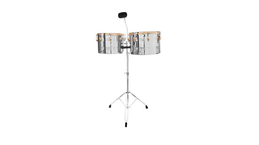 Timbales Extreme Vaso Largo 14" X 10" y 15" X 10" Aro y Lugs Cobrizados