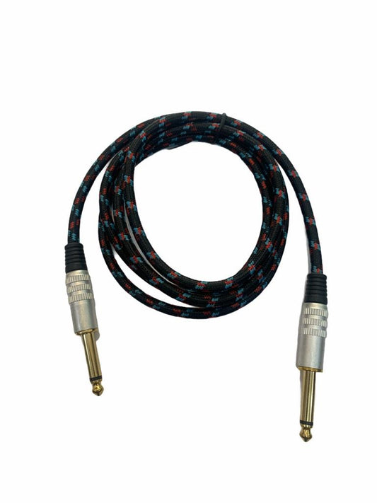 CABLE AUDIO PLANCHADO PLUG 6,3 MONO PUNTA DORADA 1,5M 080-826 N